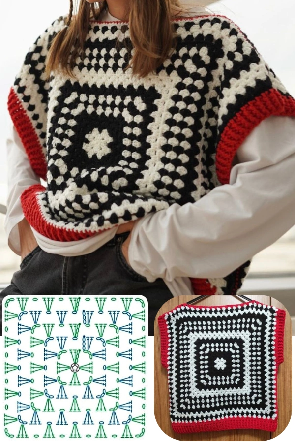 🧶Coletes de Crochê Femininos: 13 Modelos Lindos com Gráficos para se Inspirar
