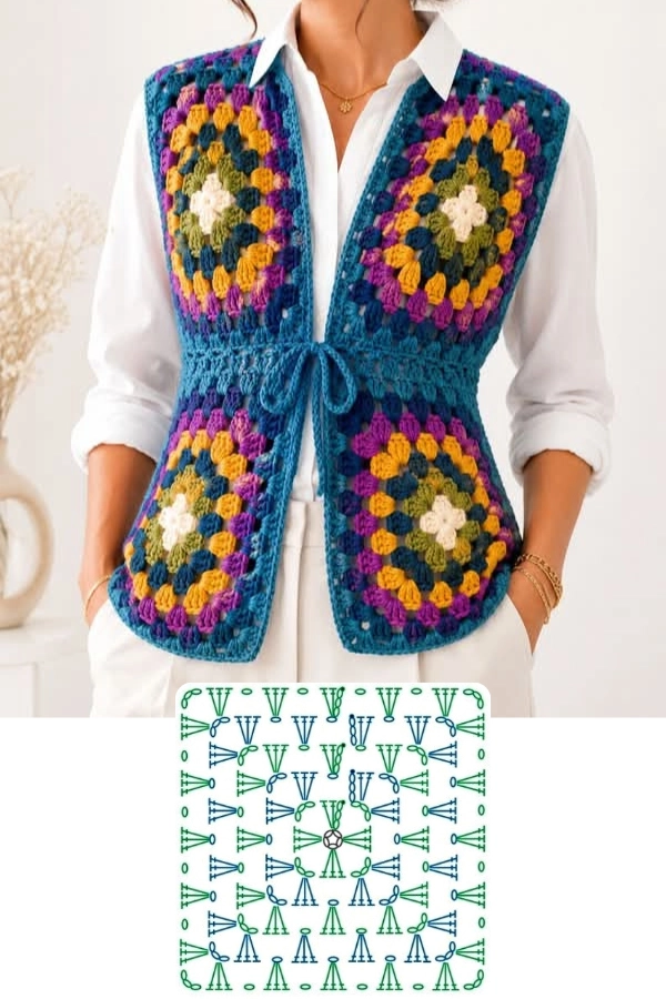 🧶Coletes de Crochê Femininos: 13 Modelos Lindos com Gráficos para se Inspirar