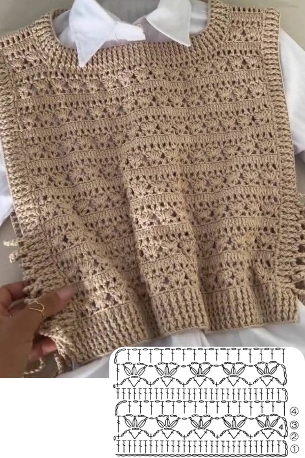 🧶Coletes de Crochê Modernos: 13 Modelos com Gráficos para Renovar o Look