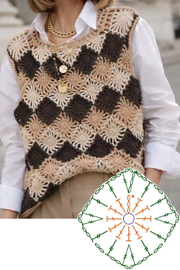 🧶Coletes de Crochê Modernos: 13 Modelos com Gráficos para Renovar o Look