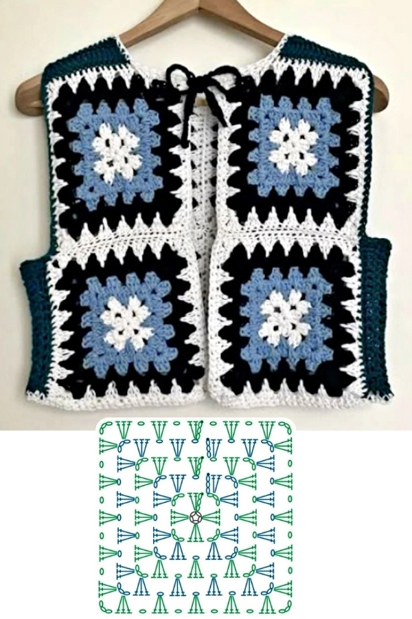 🧶Coletes de Crochê Modernos: 13 Modelos com Gráficos para Renovar o Look