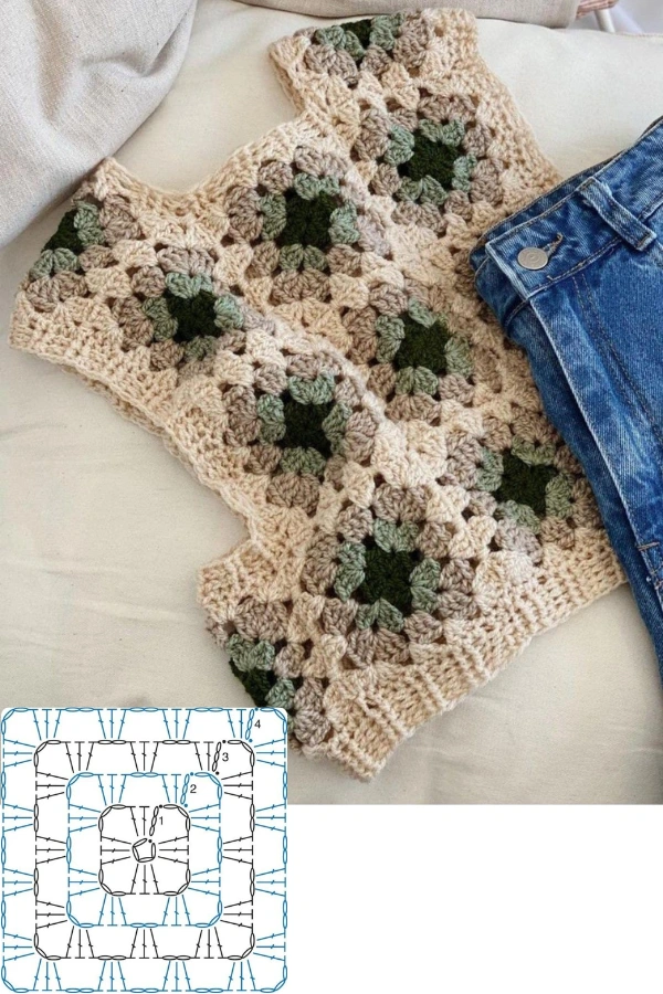 🧶Coletes de Crochê Modernos: 13 Modelos com Gráficos para Renovar o Look