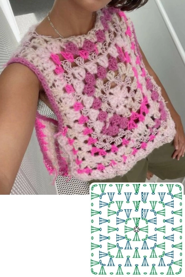 🧶Coletes de Crochê Modernos: 13 Modelos com Gráficos para Renovar o Look