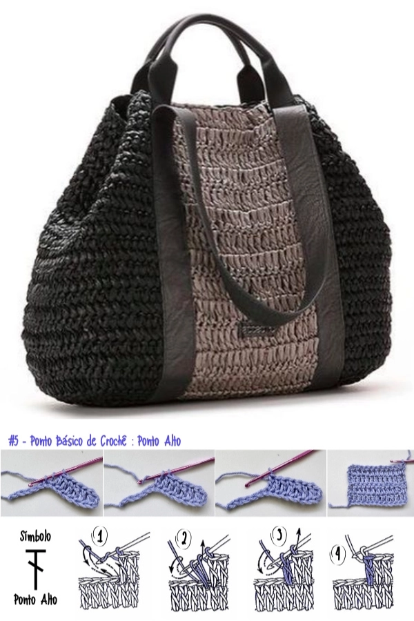 🧶Pontos de Crochê para Bolsas: Ideias Criativas para Explorar Cores e Fios