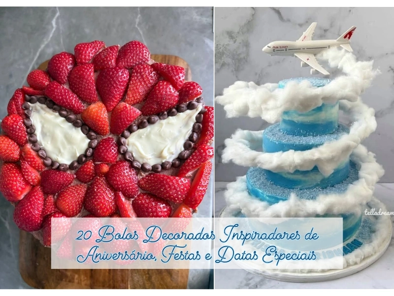 🎂20 Bolos Decorados Inspiradores de Aniversário, Festas e Datas Especiais