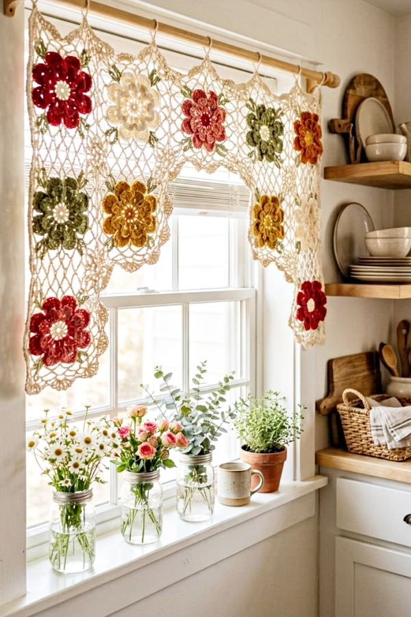 🧶Cortinas de Crochê para Inspirar: Modelos Charmosos e Cheios de Personalidade