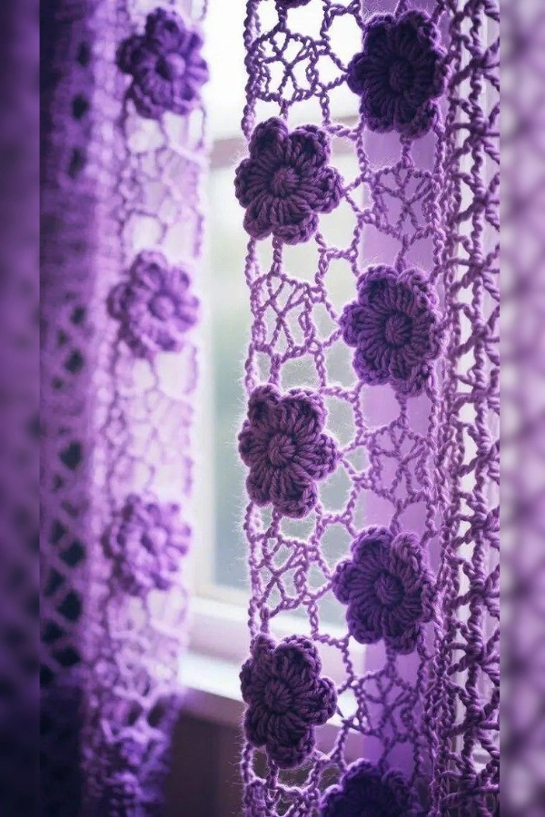🧶Cortinas de Crochê para Inspirar: Modelos Charmosos e Cheios de Personalidade