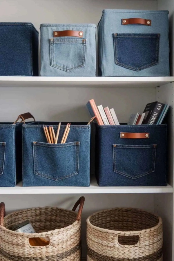 ♻️Reuse, Refaça e Reaproveite: 20 Ideias com Jeans Velho para Decorar a Casa