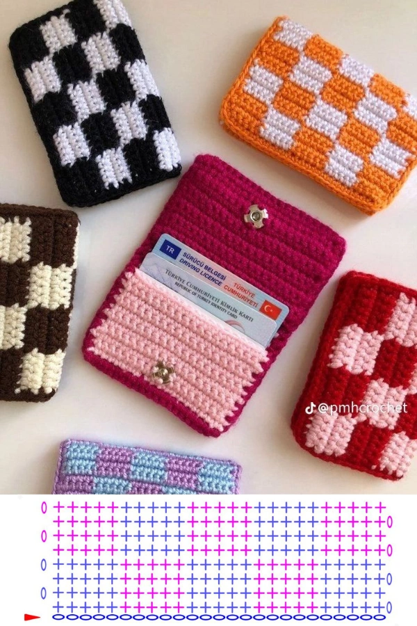 🧶Mini Bolsinhas de Crochê: 14 Modelos Criativos com Gráficos para Fazer