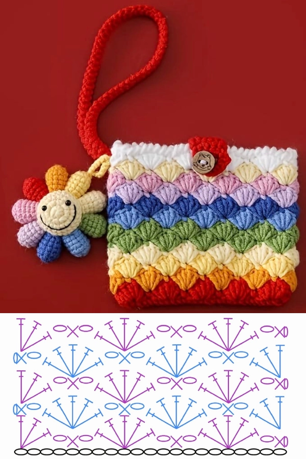 🧶Bolsinhas de Crochê com Gráficos: +14 Modelos Lindos e Criativos