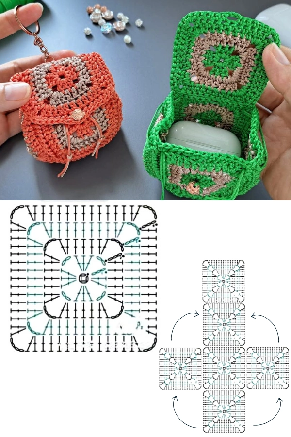 🧶Bolsinhas de Crochê com Gráficos: +14 Modelos Lindos e Criativos