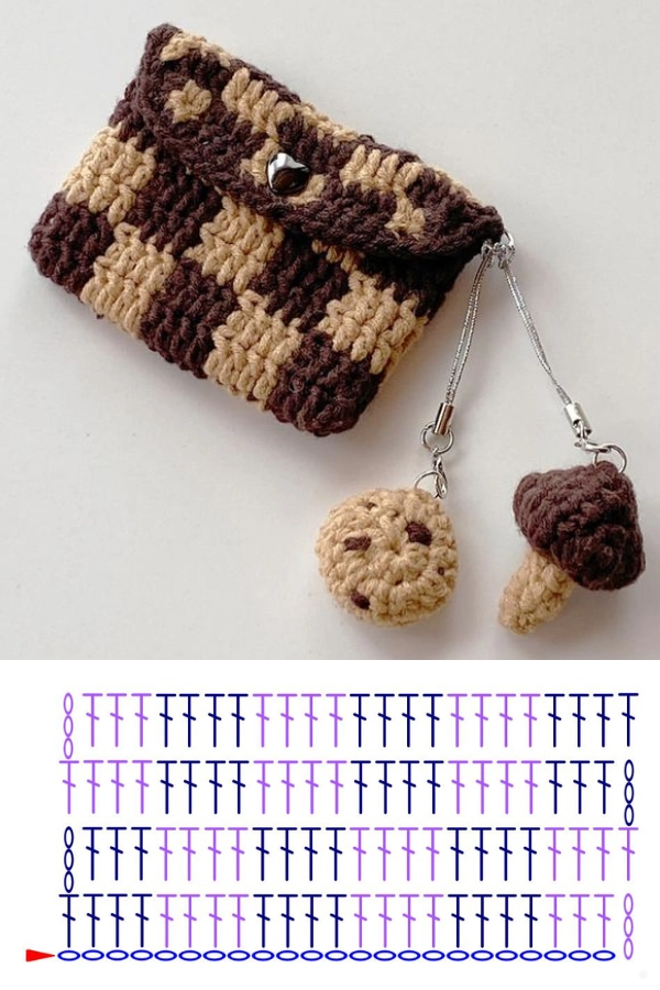 🧶Bolsinhas de Crochê com Gráficos: +14 Modelos Lindos e Criativos