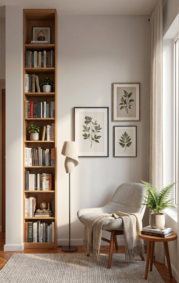 📚 Cantinho do Livro: 19 Ideias Baratas, Compactas e Estilosas para Criar Seu Espaço de Leitura
