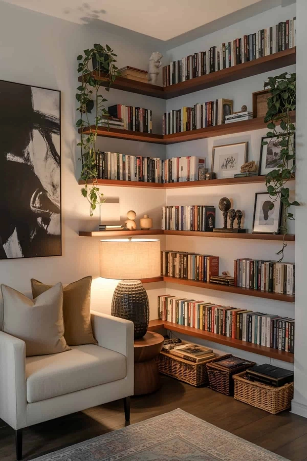📚 Cantinho do Livro: 19 Ideias Baratas, Compactas e Estilosas para Criar Seu Espaço de Leitura