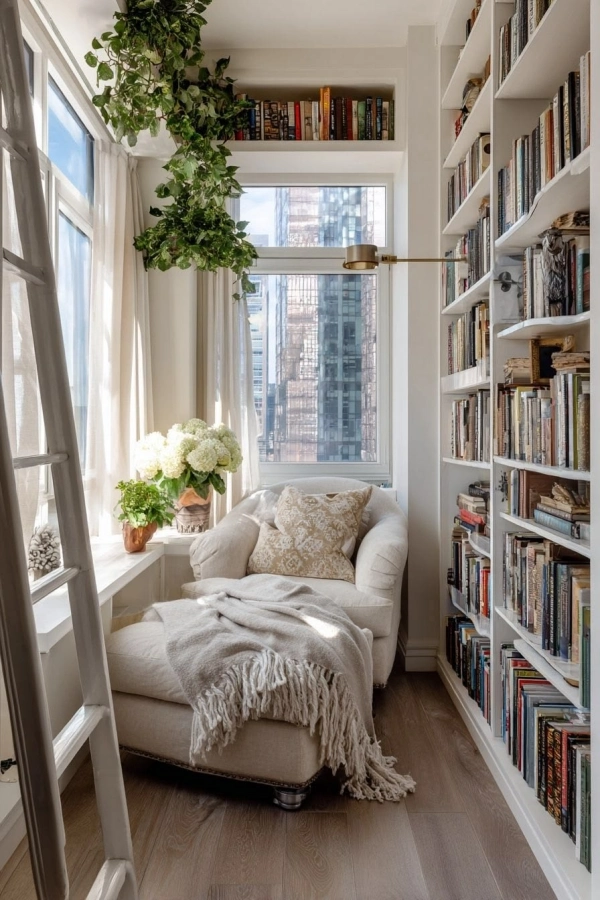 📚 Cantinho do Livro: 19 Ideias Baratas, Compactas e Estilosas para Criar Seu Espaço de Leitura