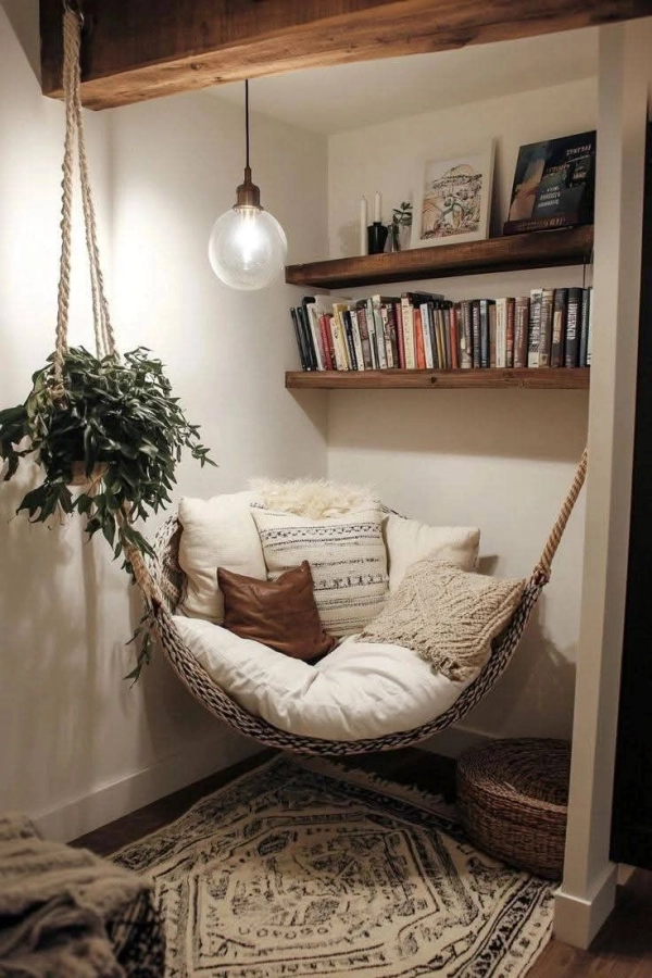 📚 Cantinho do Livro: 19 Ideias Baratas, Compactas e Estilosas para Criar Seu Espaço de Leitura