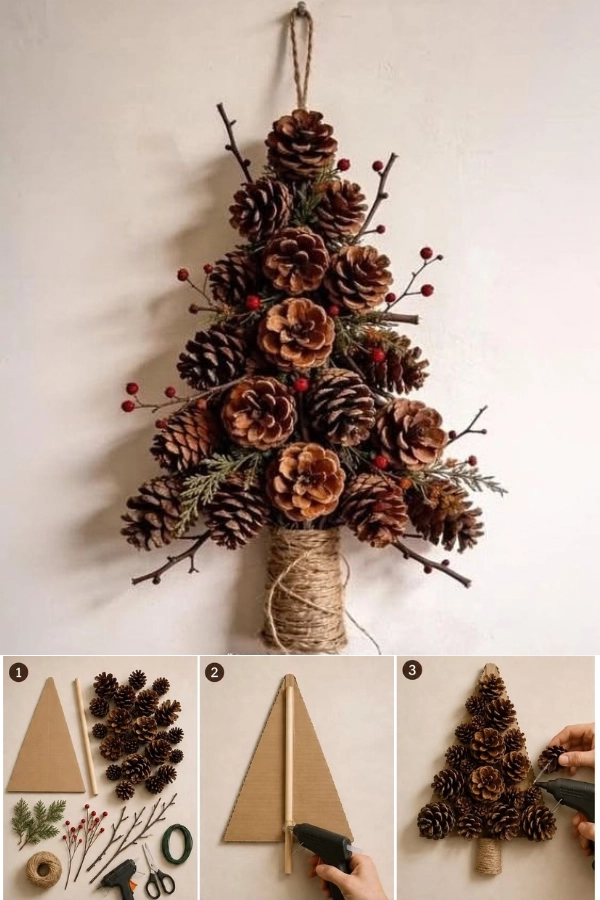 🎄 Preparando o Natal: 28 Enfeites de Natal com Pinhas para Fazer e Decorar