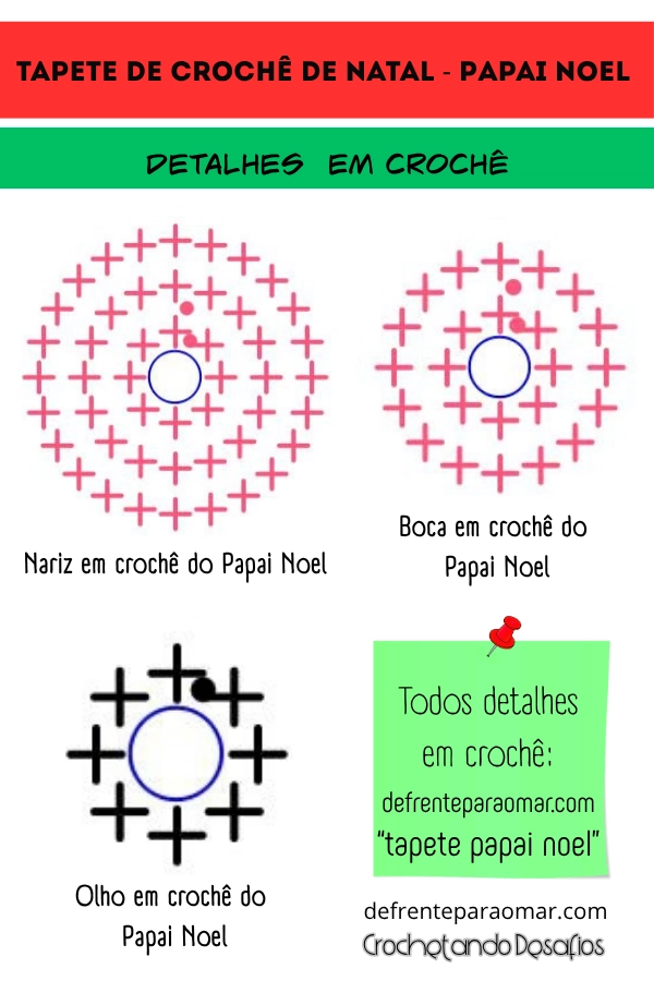🎅Preparando o Natal: Tapete de Papai Noel em Crochê com Gráfico e Receita Completa