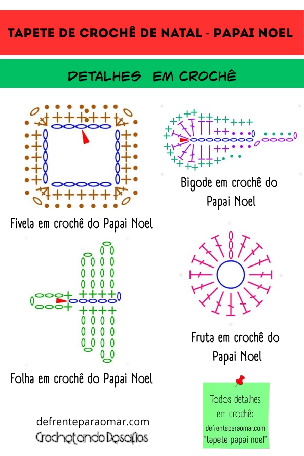 🎅Preparando o Natal: Tapete de Papai Noel em Crochê com Gráfico e Receita Completa