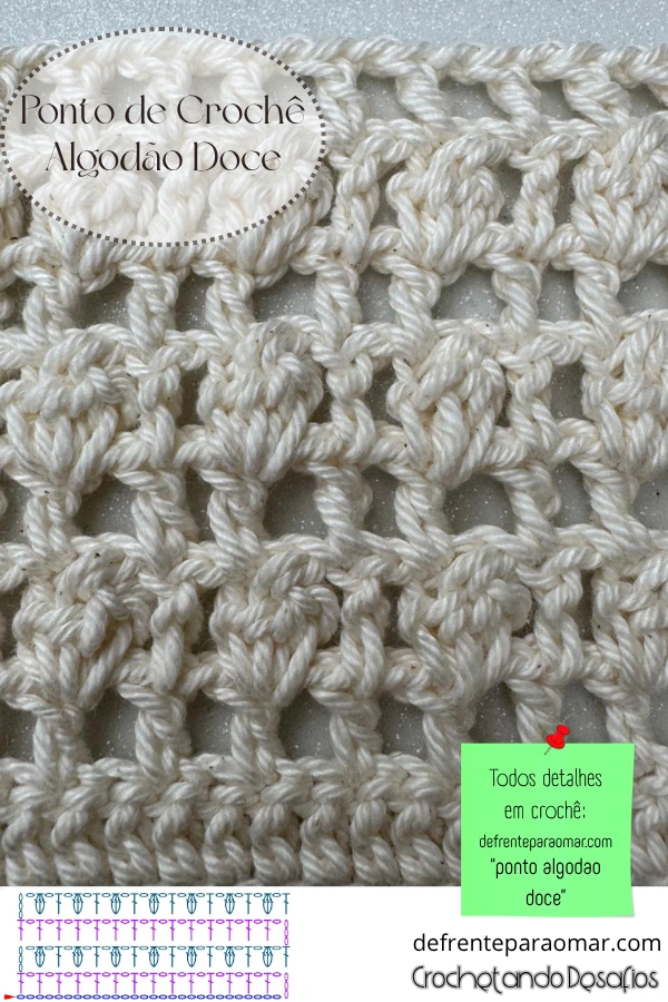 🧶Ponto Algodão Doce em Crochê: Um Ponto Texturizado, Delicado e Fácil