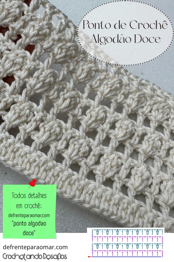 🧶Ponto Algodão Doce em Crochê: Um Ponto Texturizado, Delicado e Fácil