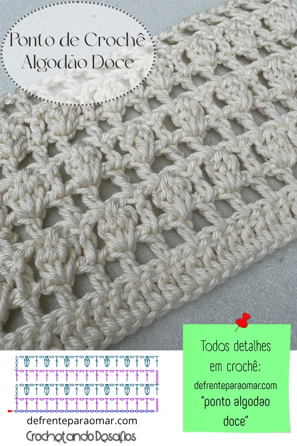 🧶Ponto Algodão Doce em Crochê: Um Ponto Texturizado, Delicado e Fácil