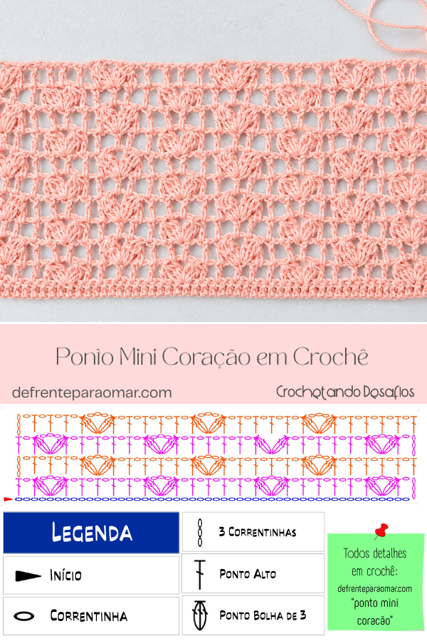 🧶💗Ponto Mini Coração em Crochê: Um Ponto Simples, Fácil e Charmoso