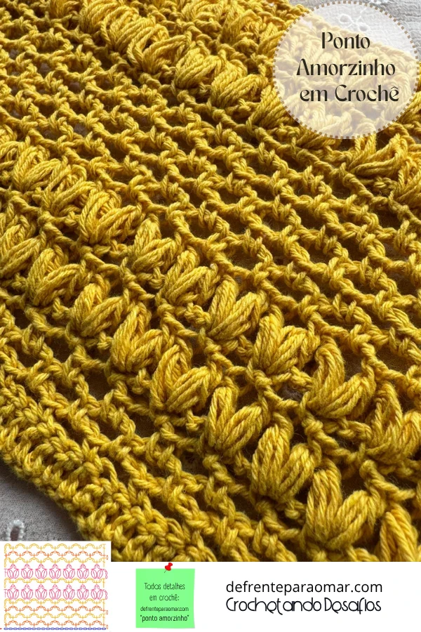 🧶❤️Ponto Amorzinho em Crochê: uma Textura Delicada para suas Peças