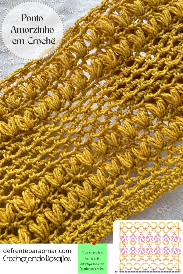 🧶❤️Ponto Amorzinho em Crochê: uma Textura Delicada para suas Peças