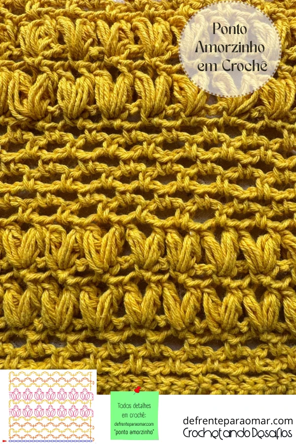 🧶❤️Ponto Amorzinho em Crochê: uma Textura Delicada para suas Peças