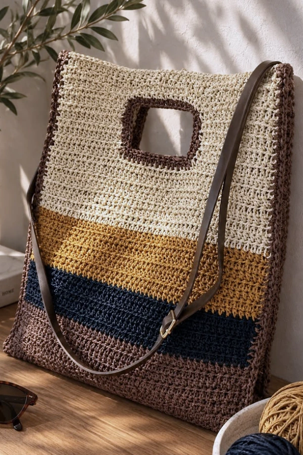 🧶👜 Bolsas de Crochê com Ponto Alto: Modelos Lindos em Diferentes Cores, Fios e Formatos | Parte 1