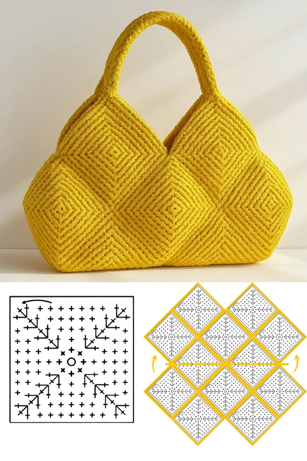 🧶👜 Bolsas de Crochê com Ponto Baixo: Modelos Lindos para se Inspirar | Parte 1