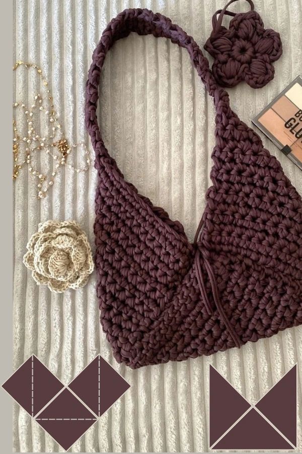 🧶👜 Bolsas de Crochê com Ponto Baixo: Modelos Lindos para se Inspirar | Parte 1