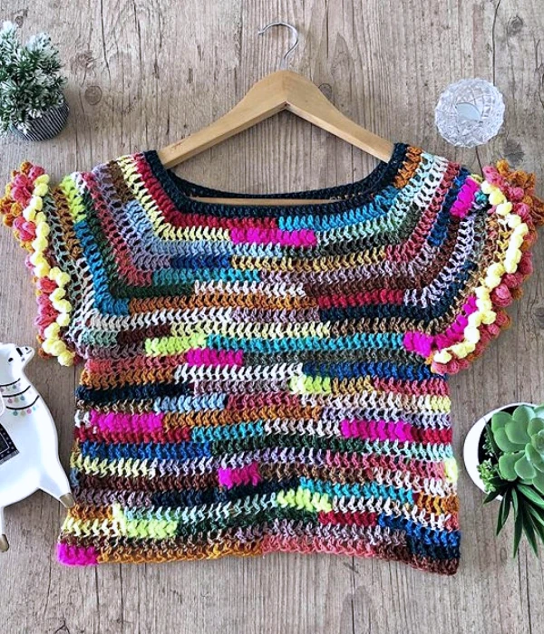 🌈🧶Tops Coloridos de Crochê: 20 Modelos Lindos para se Inspirar e Fazer o Seu!