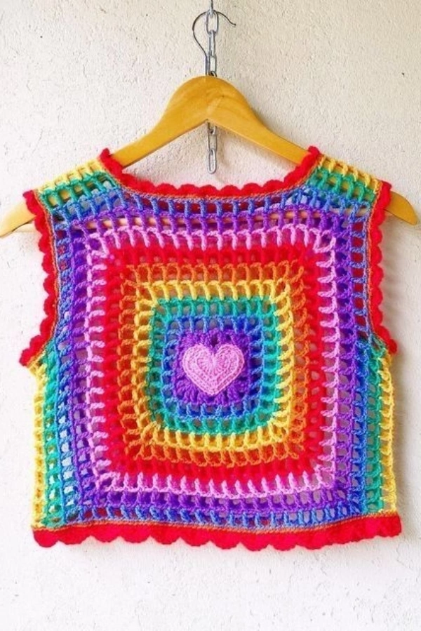 🌈🧶Tops Coloridos de Crochê: 20 Modelos Lindos para se Inspirar e Fazer o Seu!