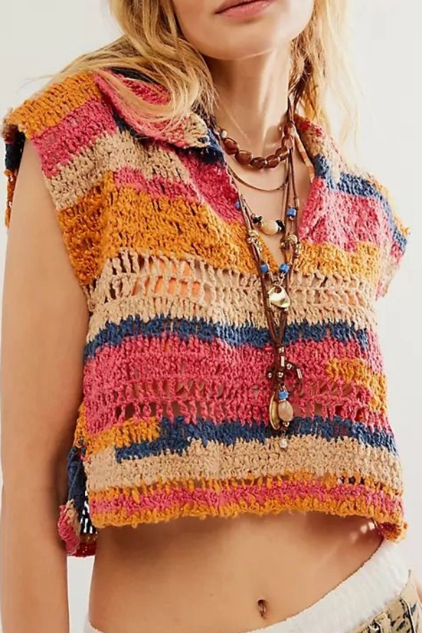 🌈🧶Tops Coloridos de Crochê: 20 Modelos Lindos para se Inspirar e Fazer o Seu!