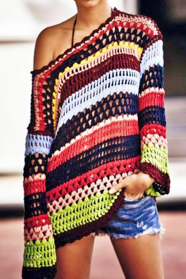 🌈🧶Tops Coloridos de Crochê: 20 Modelos Lindos para se Inspirar e Fazer o Seu!