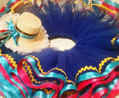 Roupa para festa junina - saia tutu - DIY